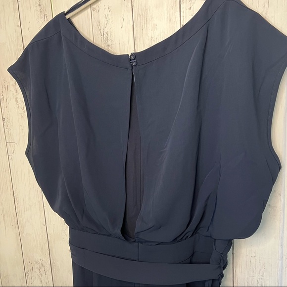 Eliza J Navy Wide Leg Jumpsuit Size 14 - Picture 4 of 6